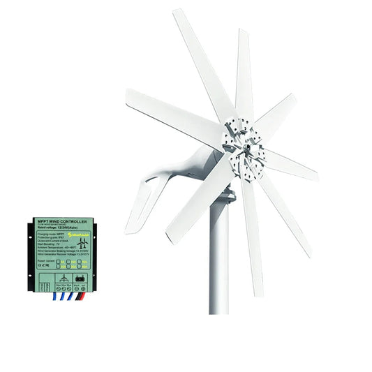 Windturbine - Windmolen - Windturbine Generator - Windenergie - 2000W - 48V - met MPPT Controller - Stille en Efficiënte Energieoplossing - voor Thuisgebruik - QUORE