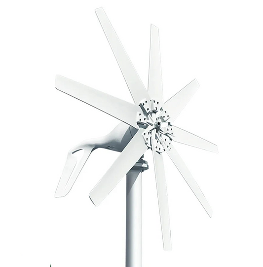 Windturbine - Windmolen - Windturbine Generator - Windenergie - 2000W - 48V - met Hybride Besturing - Stille en Efficiënte Energieoplossing - voor Thuisgebruik