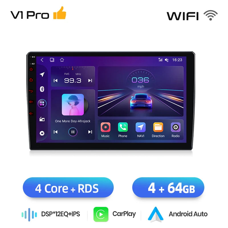 Junsun Wireless CarPlay Android Auto Car Radio For Audi A3 8P 2003 2004 2005 2006 - 2013 GPS Multimedia 2 din Systems Stereo - QUORE