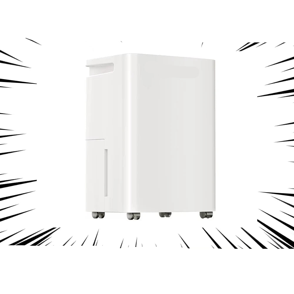 Luchtontvochtiger - Luchtreiniger - Draagbare - 35dB - 3.2L - Energiezuinig - Smart Touch Panel - Automatische Uitschakeling - met Ventilator - voor Thuis - en Kantoorgebruik - Wit