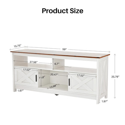 Tv-Meubel – Tv-Kast – Tv-Stand – Meubel – Draagkracht 136 Kg – Stopcontact Met Usb-Poort - 150 x 40 x 66 cm - Vintage