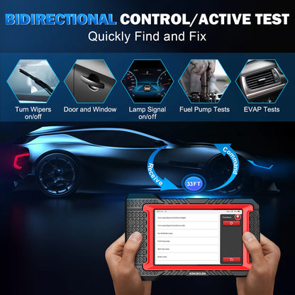 Autodiagnosetool – OBD2 Scanner – Foutcode Lezer – Diagnosetablet – ECU Codering – 7 Inch HD Scherm – Bluetooth Verbinding – 3 Jaar Gratis Updates