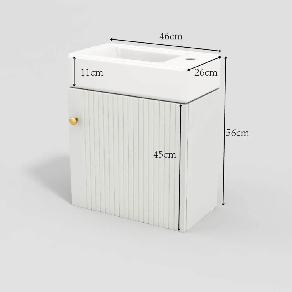 Badkamermeubelset – Badmeubel – Wastafelmeubel – Badkamerkast – Opbergmeubel – Hoogwaardig Keramiek Wastafel – Ruimtebesparend Design