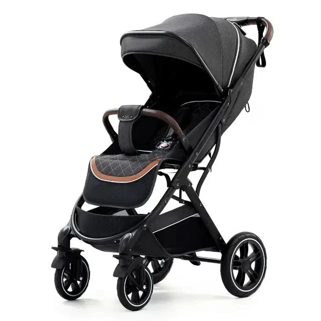 Kinderwagen – Wandelwagen - Babywagen – Opvouwbaar - 3-in-1 - Multifunctioneel - Lichtgewicht - Comfortabel - Veilig – Schokabsorptie - Zwart