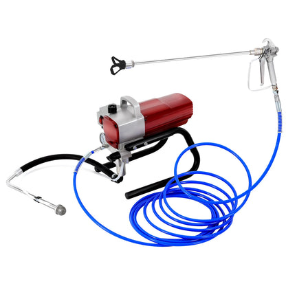 Airless Verfspuit – Verfpistool – Spuitmachine – Muurverfspuit – Verfspuitapparaat – Rood – 1800W Krachtige Motor – 9,5 Meter Slang