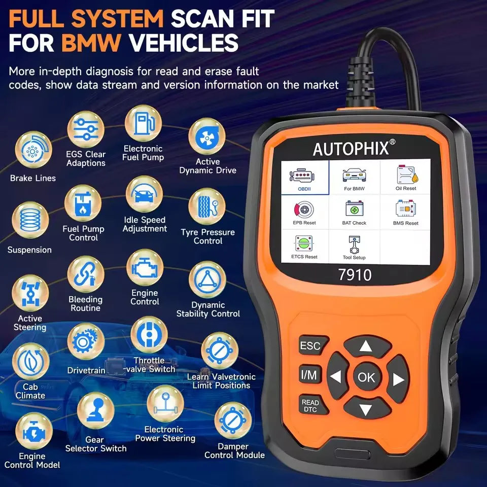 OBD Scanner - OBD2 - Auto Scanner - Auto uitlezen - Diagnose Apparatuur voor Auto's - OBD2 Diagnoseapparaat Voor BMW MINI - Alle Systemen - TPMS - ABS - Airbag - EPB - Olie Reset - Accu Registratie - Motorfoutlezer Voor Alle OBD2 Auto’s