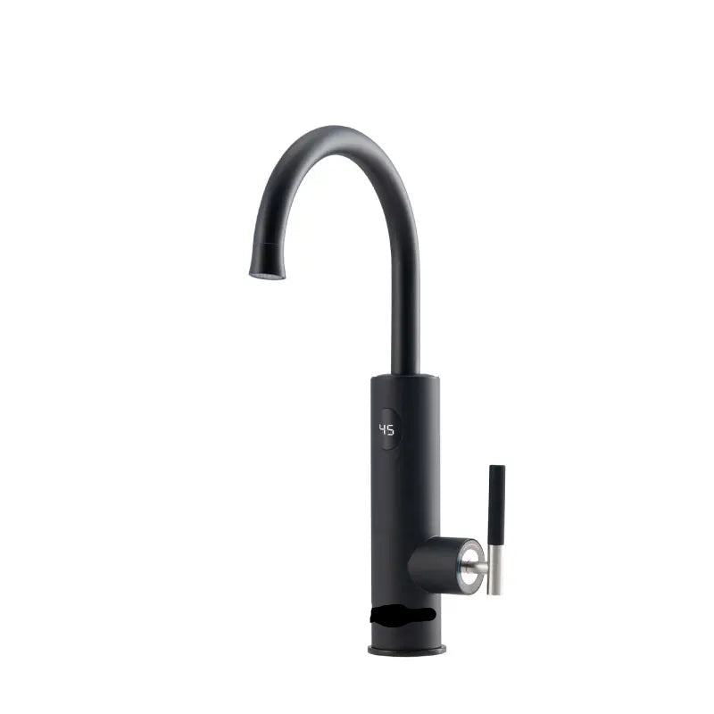 Doorstroomverwarmer - Warmwater dispenser - Warmwaterdispenser - Heetwaterkraan - Heetwater kraan - Doorstromer elektrisch - Besparend - Doorstroomkraan - Buitenkeuken - Camper - Boot - Temperatuur   -  220V - Matzwart - QUORE