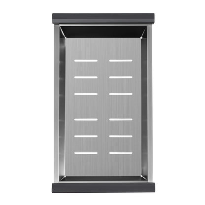 Dubbele Keukenspoelbak – Keukenspoelbak Zwart-Grijs – RVS Spoeltafel – Dubbele Spoelbak – Keukenwasbak – Groot Formaat – 304 Roestvrij Staal – Inclusief Zeepdispenser