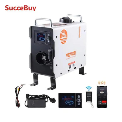 SucceBuy 2KW Diesel Heater 12V/24V All in One Diesel Air Heater W/ RemoteControl Display Screen CO Alarm for Vehicle and Outdoor - QUORE