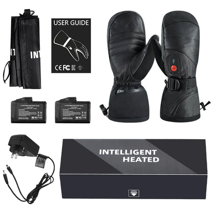 Heated Gloves - Electric Gloves - Heated Mittens - Unisex Heated Gloves - Battery Heated Gloves - Electric Mittens - Carbon Fiber Heating 3 Shift Temperatures - Medium
