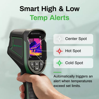 Draagbare Warmtecamera – Thermografische Camera – Infraroodcamera – Thermische Beeldcamera – Warmtebeeldcamera – 240x240 Resolutie – 24 Uur Batterijduur - QUORE