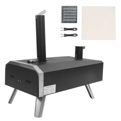 Draagbare Pizzaoven – Houtgestookte Oven – Outdoor Oven – Houtoven – Campingoven – Roestvrij Staal – Tot 400°C