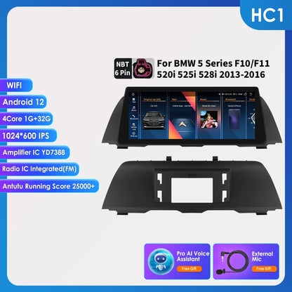 AI Intelligent Player 2din Android Car Radio Multimedia Video Player for BMW 5 Series F10 F11 F12 CIC NBT GPS Nav Carplay 4G RDS