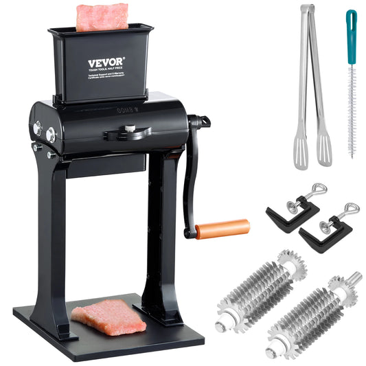 VEVOR Commercial Meat Tenderizer Stainless Steel Meat Tenderizer Machine Kitchen Tool for Beef Turkey Chicken Pork Steak Fish