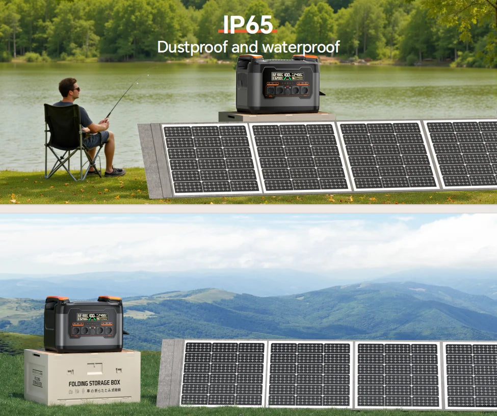 Draagbaar Zonnepaneel – Opvouwbaar Zonnepaneel – Solar Charger – Outdoor Solar Paneel – Noodstroom Zonnepaneel – 200 Watt Vermogen – 24,3% Hoge Energie-Omzetting