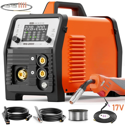 Lasmachine – MIG-MAG Lasapparaat – Booglassen – TIG Lasser – MMA – 220V – Automatische Draadaanvoer - Met 17V Zaklamp