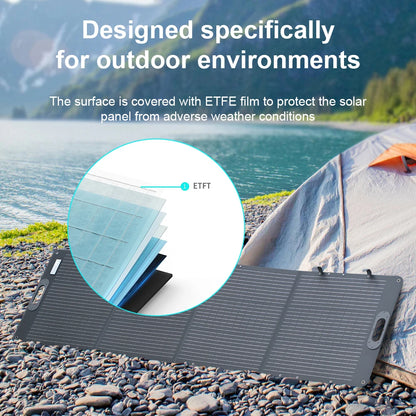 Zonnepaneel - Sun Power -  Zonneenergie - 200W Flexibel ETFE Zonnepaneelen - 12V tot 24V – Monokristallijn – IP68 Waterdicht - Opvouwbaar - voor Smartphone Camping
