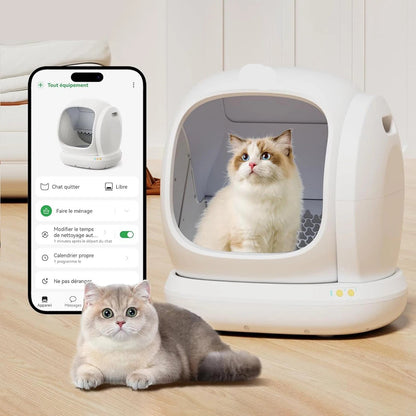 Slimme Zelfreinigende Kattenbak – Automatische Kattenbak – Zelfreinigende Bak – Grote Kattenbak – 75 Liter Inhoud – Dubbel Filtersysteem