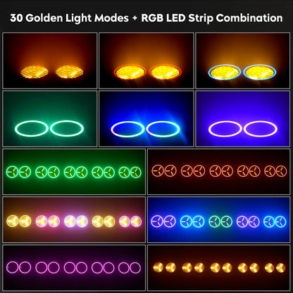 200W LED COB Audience Light – Led Podiumverlichting – DJ Licht – Stage Blinder – RGB Effect Licht – Set Van 2 Met EU Plug – 30+ Dynamische Programma’s – Professionele DMX512 Controle