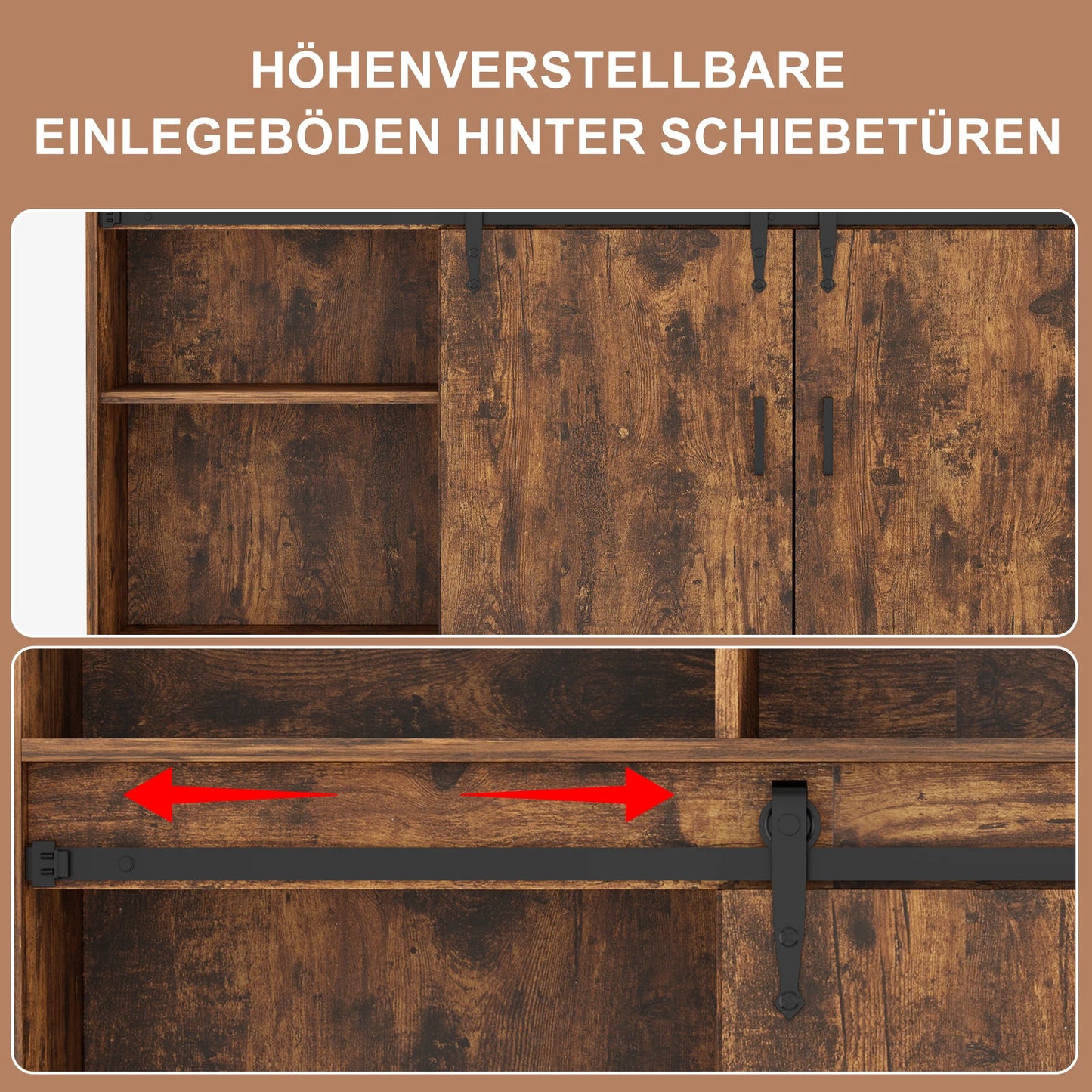 Dressoir – Dressoirkast – Sideboard – Opbergkast – Wit – 140 cm – Schuifdeuren – 4 Laden