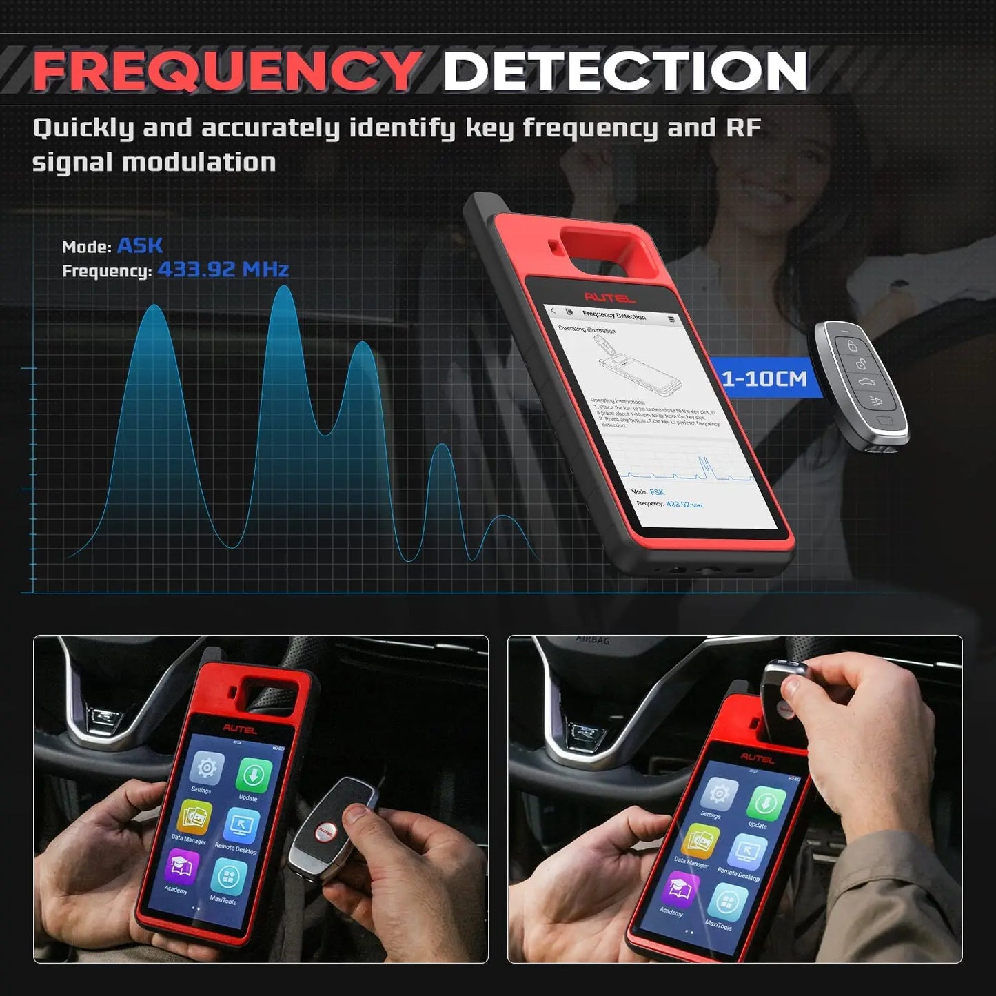 Sleutelprogrammeertool – Auto Key Programmer – Transponder Simulator – IMMO Sleuteltool – Universele Autosleutel Generator – 60s Snelle Sleutelgeneratie – OBD IMMO Key Learning voor 99% Voertuigen - QUORE