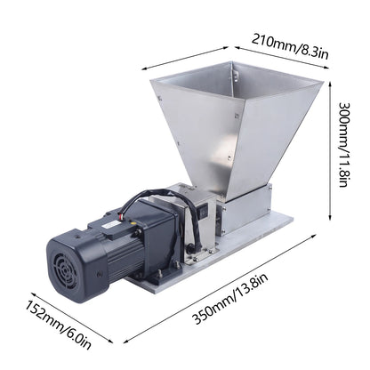 Koffiemolen - Koffiebonenmolen - Elektrische Graanmolen - Kruidenmolen - Professioneel- 60W - 75RPM - Zilver