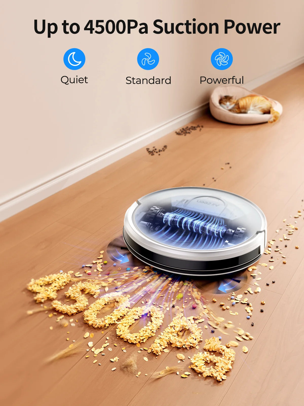 Robotstofzuiger - Stofzuiger - Dweilrobot - Vacuum Cleaner - Robotstofzuiger met Dweilfunctie - Dweilsysteem - 4500PA Zuigkracht – Slimme App-Bediening – Geplande Navigatie – Tapijt- en Vloerreiniging