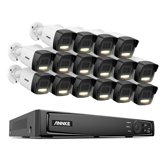 16-kanaals IP Beveiligingsset – Beveiligingscamera Set – CCTV Systeem – NVR Beveiliging – Dome Camera Beveiliging – 16x 12MP Camera’s – 4TB HDD Opslagcapaciteit