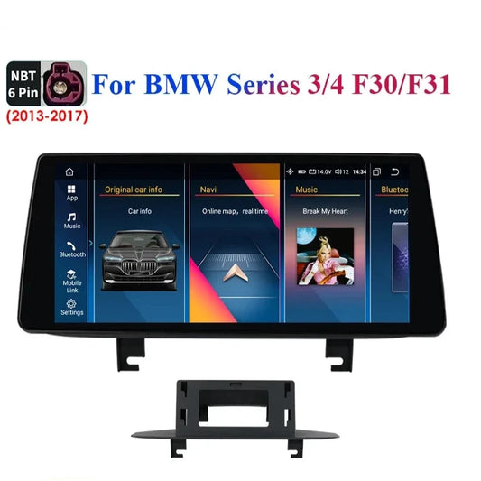 CarPlay - Multimedia Autoradio - CarPlay-scherm - Autoradio - 10,33'' QLED-scherm - S6 (8Core 6G 64G) - BMW 3 / 4-serie F30 F31 NBT