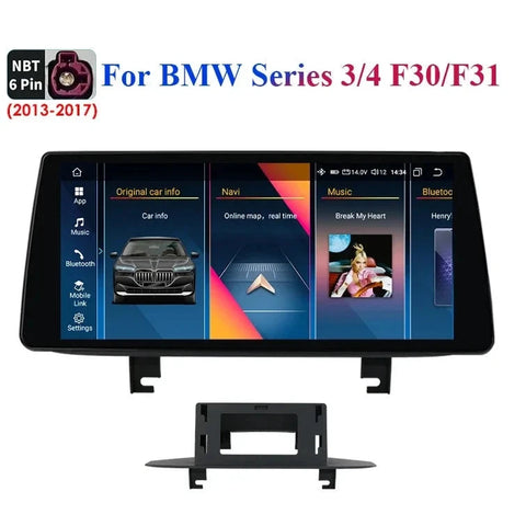 CarPlay - Multimedia Autoradio - CarPlay-scherm - Autoradio - 10,33'' QLED-scherm - S6 (8Core 6G 64G) AI - BMW 3 / 4-serie F30 F31 NBT