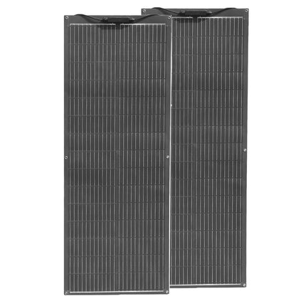 Zonnepaneel - Zonnepanelen - Zonne-energie - Zonne-kit - Monocrystalline Silicon - Flexibel - Monocrystalline Silicon - 200W - 2 Stuks - IP68 Waterdicht - voor Boot - Camper - Caravan - RV - Tuin - Zwart