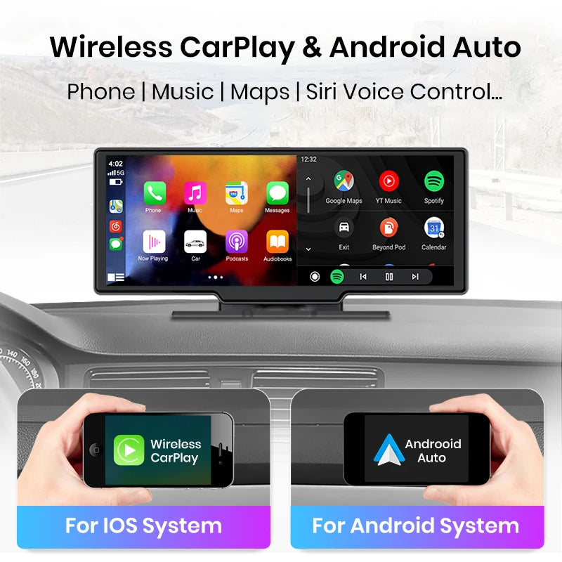 CZ12 - Dashcam voor Auto - WiFi - Dashcams - FullHD video - Wifi - Super compact - Parkeermodus - 16:9 - 10.26 inch Scherm - Automatische DVR - Zwart - QUORE