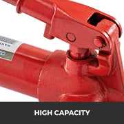 Vevor - Krimptang - Hydraulische Krimper - Hydraulische Cilinder Krik Kit - 12 Ton Kracht - 1,4M Oliebuis - Autobody Frame Reparatie Gereedschap - Krik Gereedschap - Rood