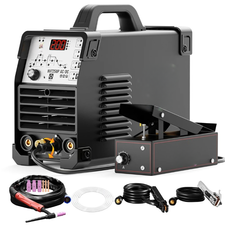 Lasmachine – TIG-lasapparaat – MMA-Lassysteem – AC/DC Lasser – Inverter Lasmachine – 200A TIG Uitgang – IP21S Bescherming - Met Pedaal