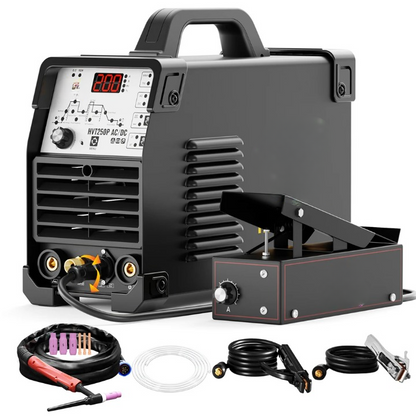 Lasmachine – TIG-lasapparaat – MMA-Lassysteem – AC/DC Lasser – Inverter Lasmachine – 200A TIG Uitgang – IP21S Bescherming - Met Pedaal