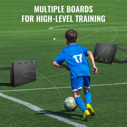 Rebounder - Rebounder Voetbal - Rebounder Bord Voetbal - Voetbal - 45X18 inch - met 2 hoeken Rebound - Opvouwbaar en draagbaar - HDPE Kickback Rebound Board - QUORE