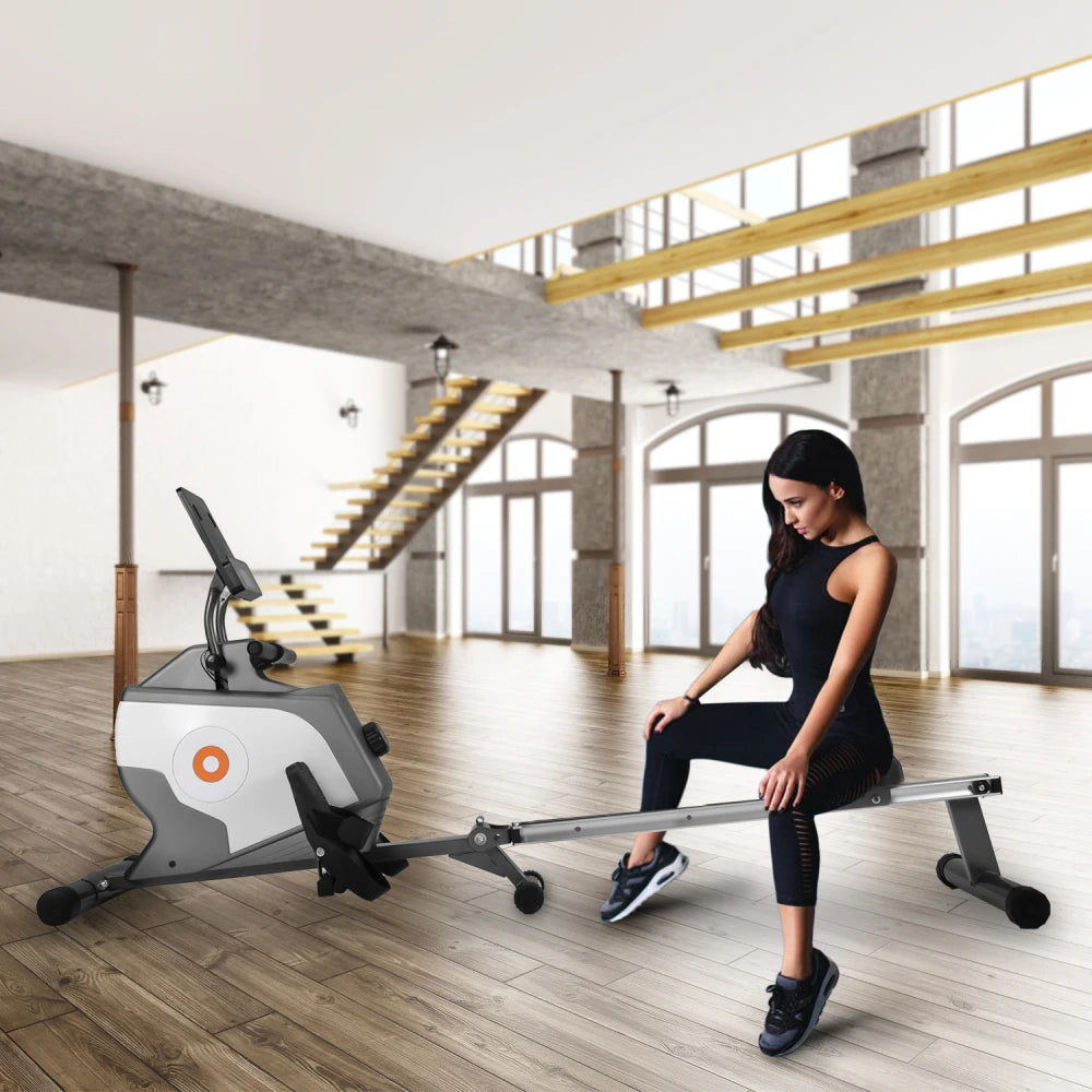Roeitrainer – Roeimachine – Roeiapparaat – Fitnessapparaat – Hometrainer – 8 Weerstandsniveaus – Inklapbaar Compact Design