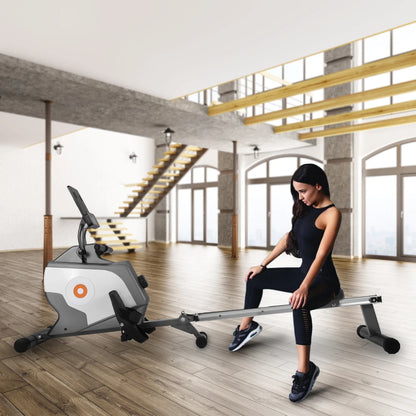 Roeitrainer – Roeimachine – Roeiapparaat – Fitnessapparaat – Hometrainer – 8 Weerstandsniveaus – Inklapbaar Compact Design