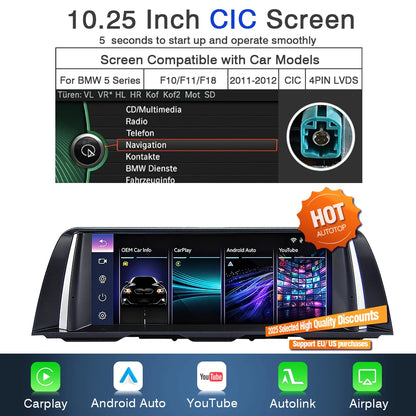 Multimedia Speler – Autoradio – Navigatiesysteem – Touchscreen – Carplay Speler – 10,25 Inch Scherm – Draadloos CarPlay & Android Auto