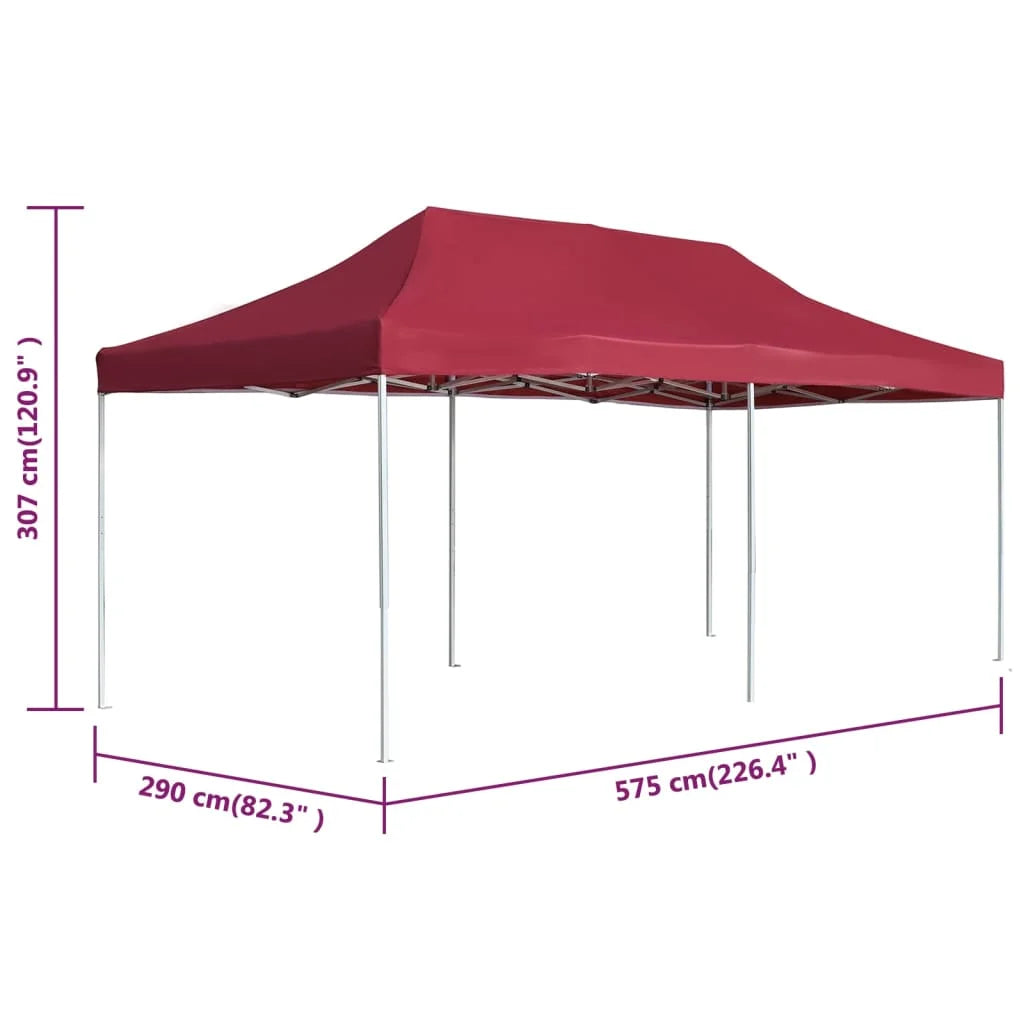 Tuinpaviljoen – Opvouwbare Tent – Paviljoen – Partytent – Buiten Tent – Aluminium Frame – 3 x 6 Meter – Oxford Stof Met PVC-Coating - Rood