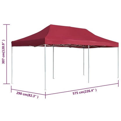 Tuinpaviljoen – Opvouwbare Tent – Paviljoen – Partytent – Buiten Tent – Aluminium Frame – 3 x 6 Meter – Oxford Stof Met PVC-Coating - Rood