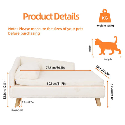Hondensofa - Hondenbank - Hondenbed - Hondenkussen - Luxe Verhoogde - voor Kleine - Middelgrote Honden - en Katten - Middelgroot