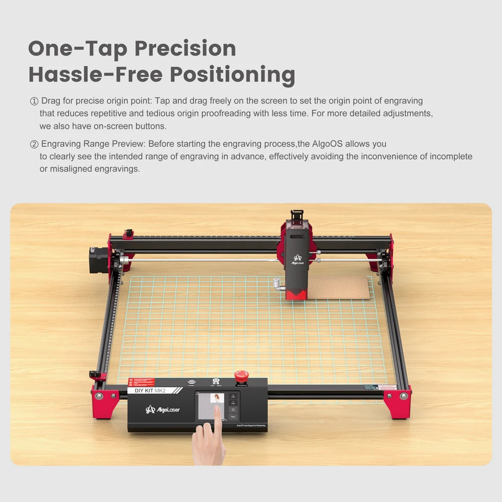 AlgoLaser Laser Engraving Machine DIY KIT MK2 10W High Precision Laser Spot Cutting Machine 3.5Inch Touch Screen Laser Engraver - QUORE