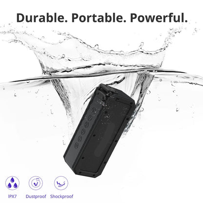 Bluetooth Speaker - Speakers - Partybox - Muziekbox - 40W - met IPX7 Waterdicht Design - Draagbare - TWS, NFC en Spraakassistent - Compacte Speaker Zwart met Krachtig Geluid - Zwart