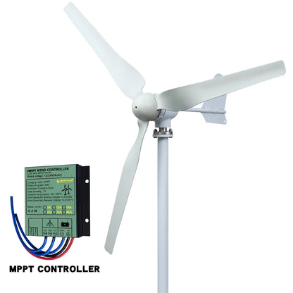 Windturbine - Windmolen - Windturbine Generator - Windenergie - Horizontale As - 4000W - 48V - Met vrije controle - 3 Messen - Stille en Efficiënte Energieoplossing - voor Thuisgebruik