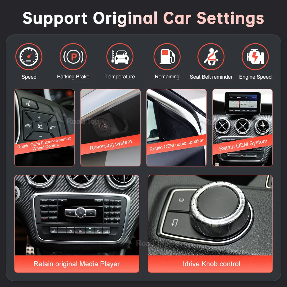 Multimedia Display – Auto Navigatiesysteem – Draadloos CarPlay – Android Auto Interface – Touchscreen 10,25 Inch – Hoge Resolutie – Plug & Play Voor Mercedes NTG4.5 2013-2015
