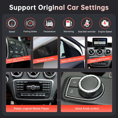 Draadloze Multimedia Display – Autoradio Scherm – Inbouw Navigatie – CarPlay Android Auto – 12,3 Inch Touchscreen – Plug & Play Installatie