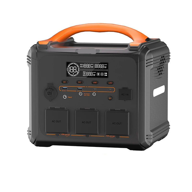 Powerstation - Generatoren - Aggregaat - Stroomgenerator - Generator - 1200W - 1102.5Wh Capaciteit - Draagbare Power Station - LiFeMnPo4 Batterij – Snelle Oplaadfunctie – PD100W Uitgang – Pure Sinusgolf