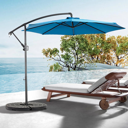 Zweefparasol – Hangparasol – Tuinparasol – Terrasparasol – Ø 2,6 Meter – UPF50+ Bescherming – Roestvrije Stalen Paal