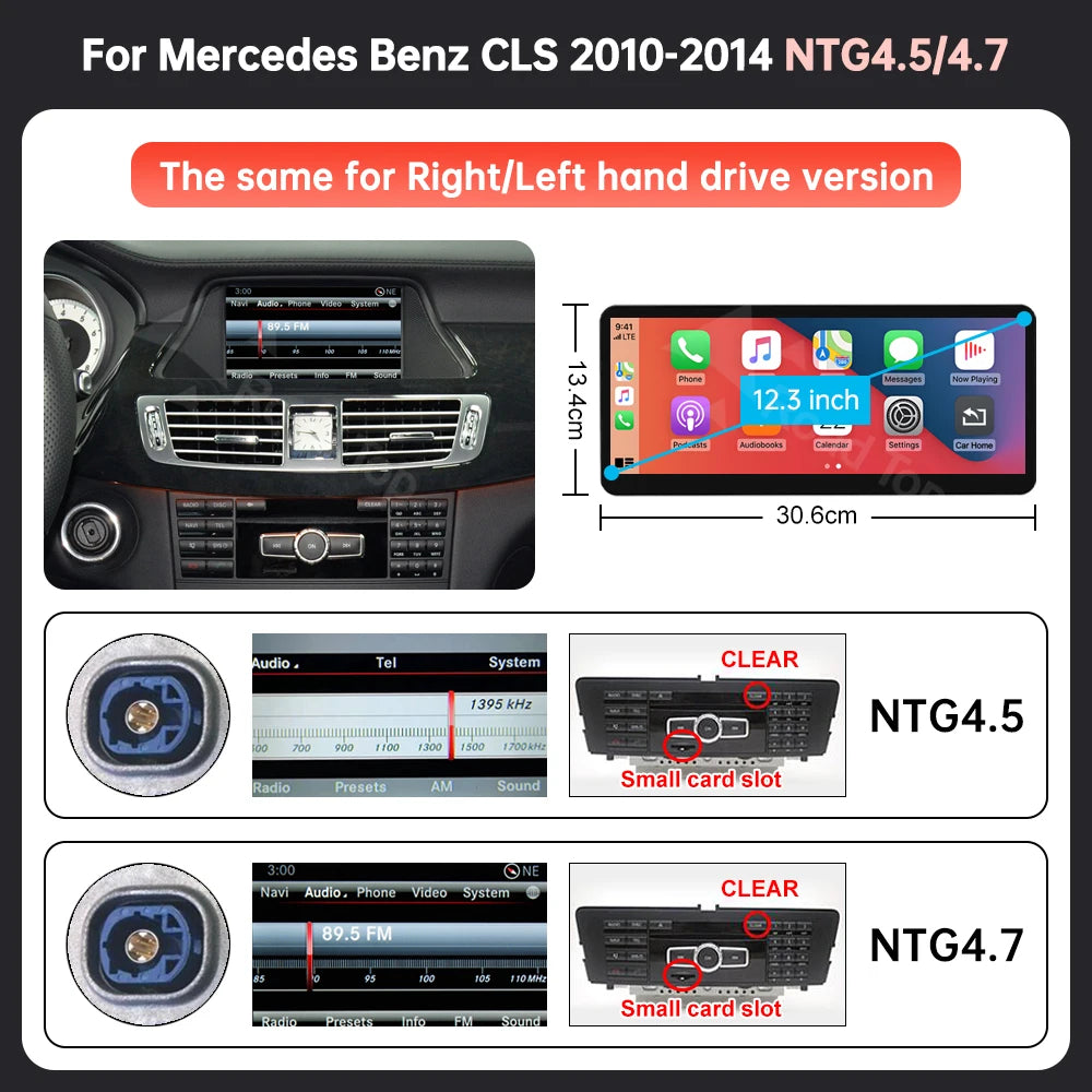 Multimedia Scherm Voor Auto – Navigatiescherm – Touchscreen Display – Infotainmentsysteem – GPS Scherm – 12,3 Inch Groot – Draadloze CarPlay & Android Auto